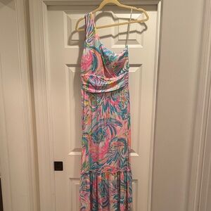 Lilly Pulitzer One-Shoulder Maxi Dress